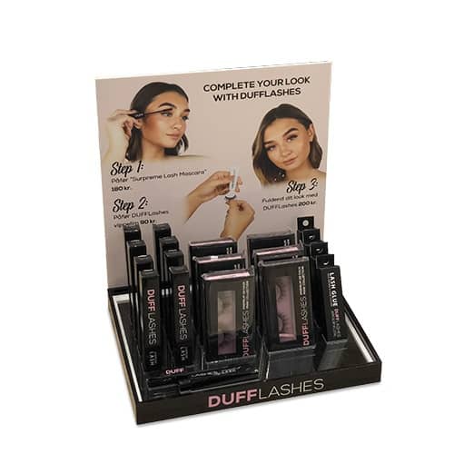 Duff lashes display